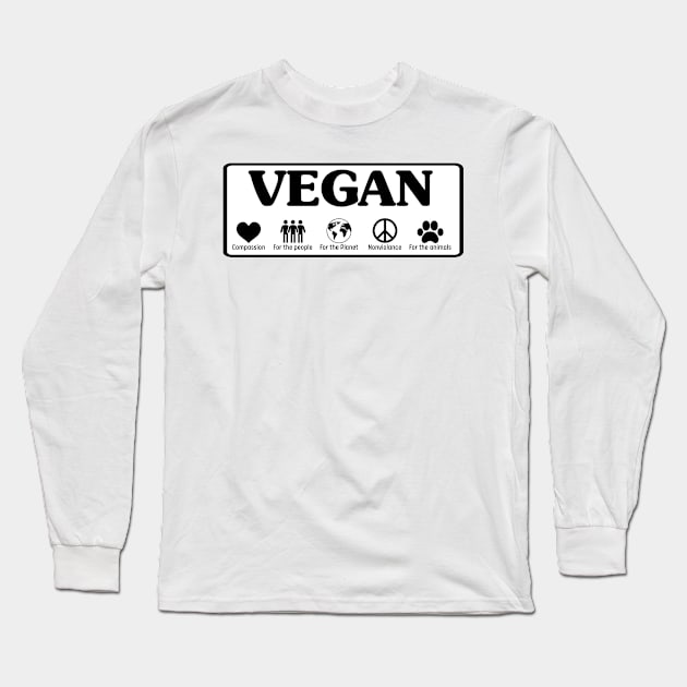 Vegan Long Sleeve T-Shirt by Redroomedia